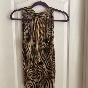 Gold Tiger Print Dress (M)